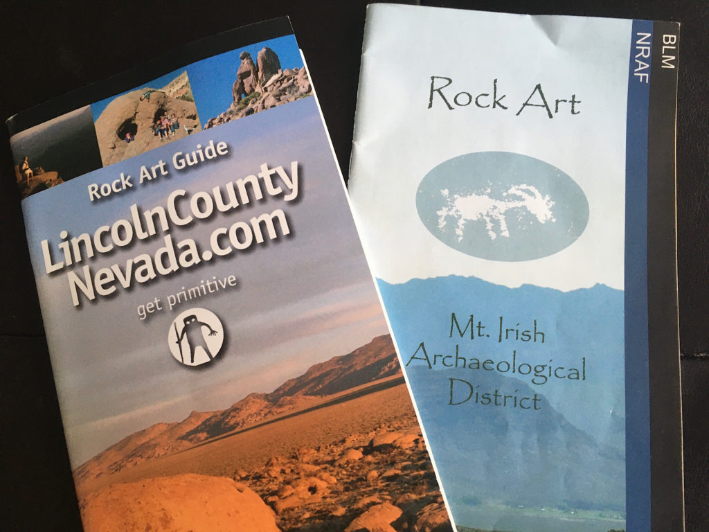 Photos of two rock art pamphlets