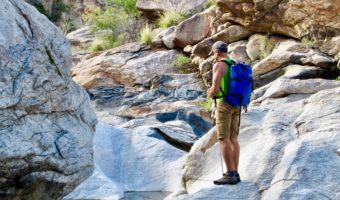 Hiker in southern Arizona Canyon