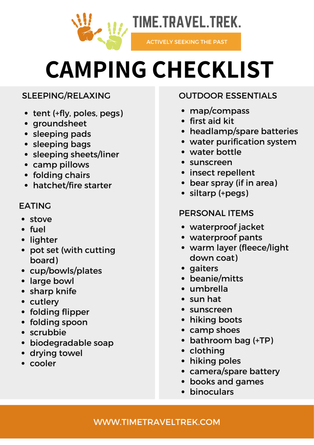 Car-camping-checklist - Time.Travel.Trek.