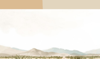 Pin Image for TimeTravelTrek.com post with watercolour image of a road and the desert and words San Carlos Mexico, RV Travel.